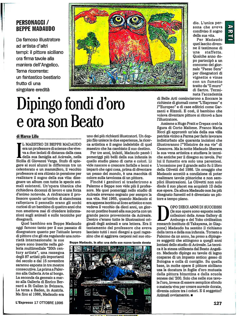 Dipingo fondi d’oro e ora son Beato